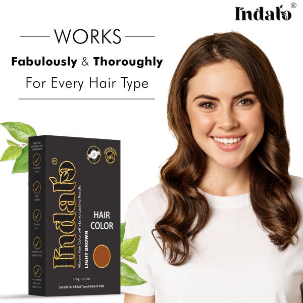 Indalo AmmoniaFree Vibrant Light Brown Hair Color With Natural