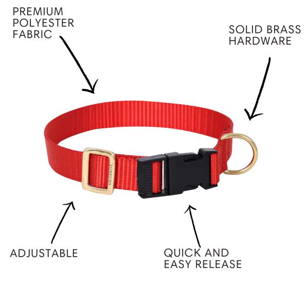 FORFURS Dog Classic Snap Collar for Small Dogs (Tomato Red) JioMart