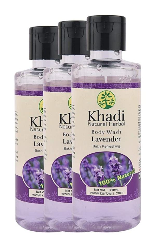 Khadi Natural Herbal Lavender Body WashBath Refreshing Shower Gel