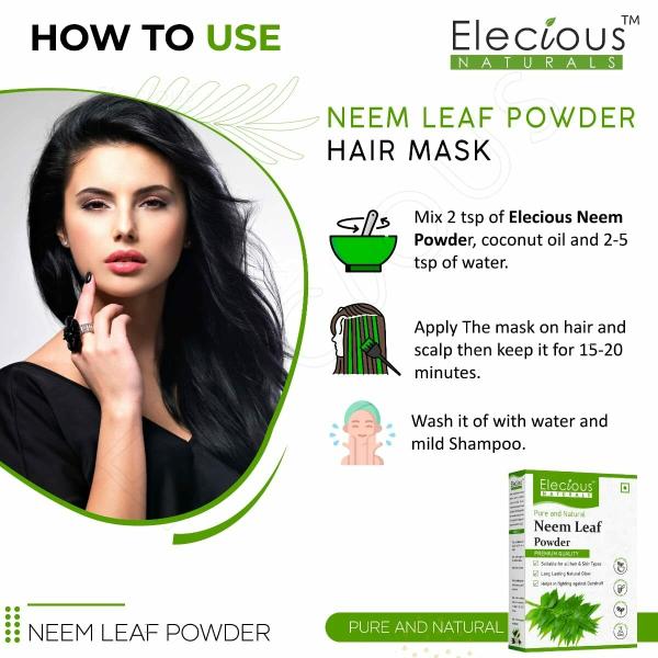 Elecious Neem Powder Chemical Free Hair Cleanser For Healthy Hair (200  Grams) - JioMart