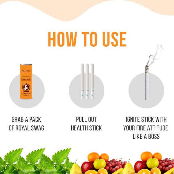 ROYAL SWAG Ayurvedic & Herbal Cigarette, Frutta Flavour Smoke Tobacco