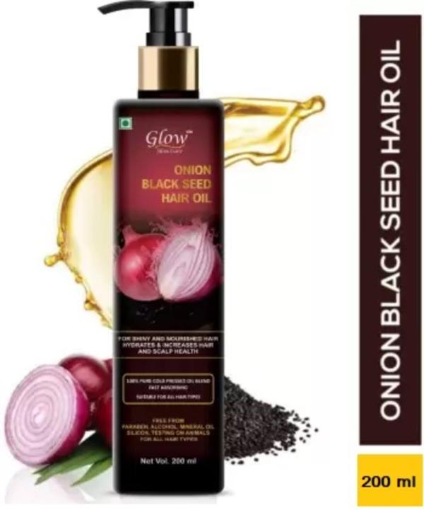 GLOW Skin Care Onion Hair Oil With Black Seed Oil Extracts Controls Hair  Fall - JioMart