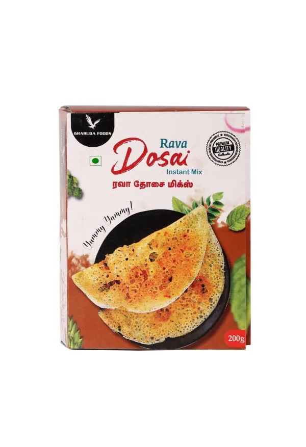 GHARUDA FOODS Crispy Instant Rava Dosa Mix 200 Grams with No Added