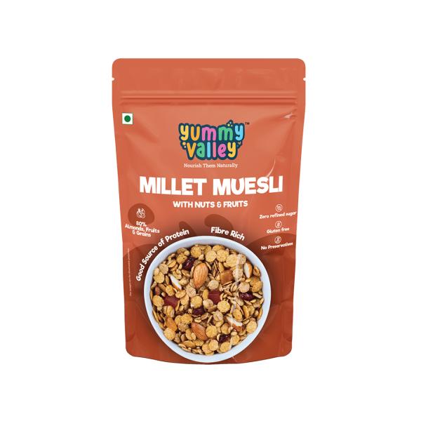 Yummy Valley Millet Muesli Mix With Nuts & Fruits Healthy & All