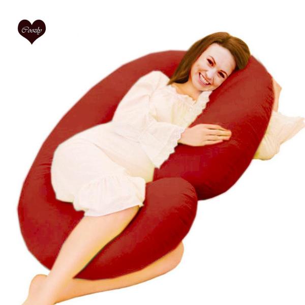 Coozly Red C Shaped Pregnancy Pillow With Detachable Cover JioMart
