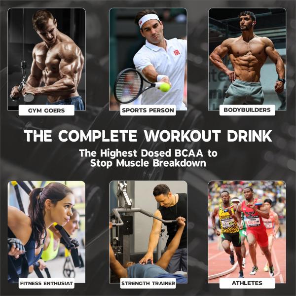 PowerLift BCAA Pro (600gm Orange) for Men & Women, with Electrolytes