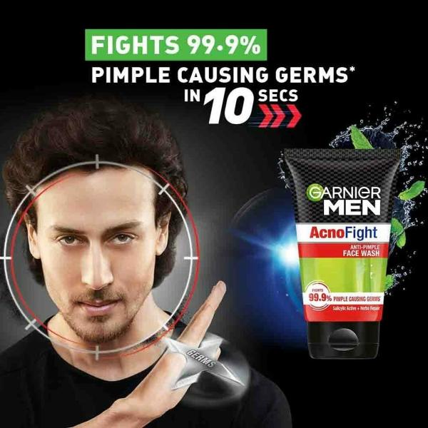 Garnier Men, AntiPimple Face Wash, Repairs Skin & Balances Oils, Acno