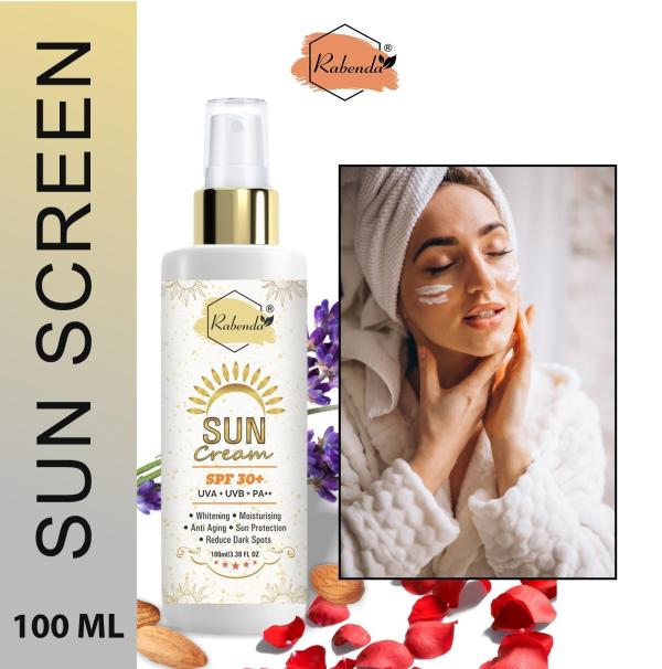 Rabenda Sunscreen Cream Prevents Tan, Sunburns & Acnes (100 ml) (Pack