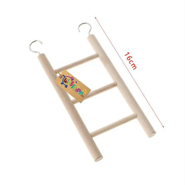 Western Era Fun Wooden Ladder Toy For Training With Hooks To Hang On