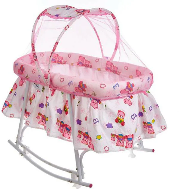 FunBaby New Born Baby jhula/Baby palna/Crib / with Mosquito