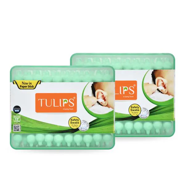 TULIPS Safety Cotton Buds (with Ear Drum Protection) (Pack of 2) JioMart
