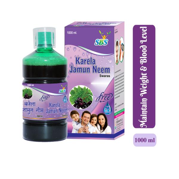 SBS Karela Jamun & Neem Juice Natural Juice, Ayurvedic Cure For