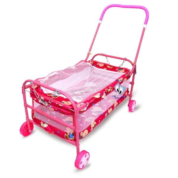 Avani Metrobuzz Pink Cotton Baby Swing Mosquito Net Jhula JioMart