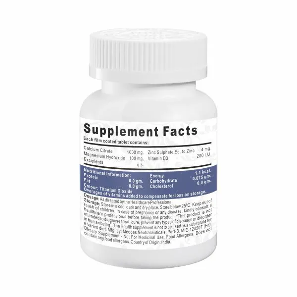 Cutiswiss Swisscal Calcium, Vitamin D3, Zinc & Magnesium (30Tablets) JioMart