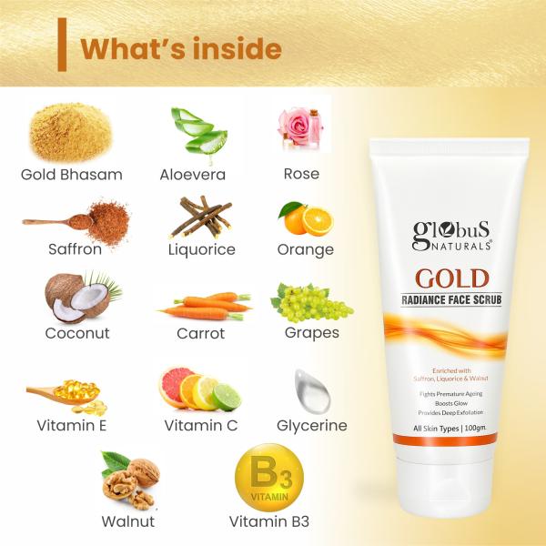 Gold face scrub pack of 3 JioMart
