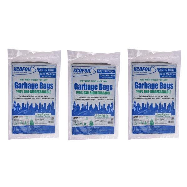 KCOFOIL ECO FRIENDLY OXOBIODEGRADABLE GARBAGE BAG 19"X21" Inc