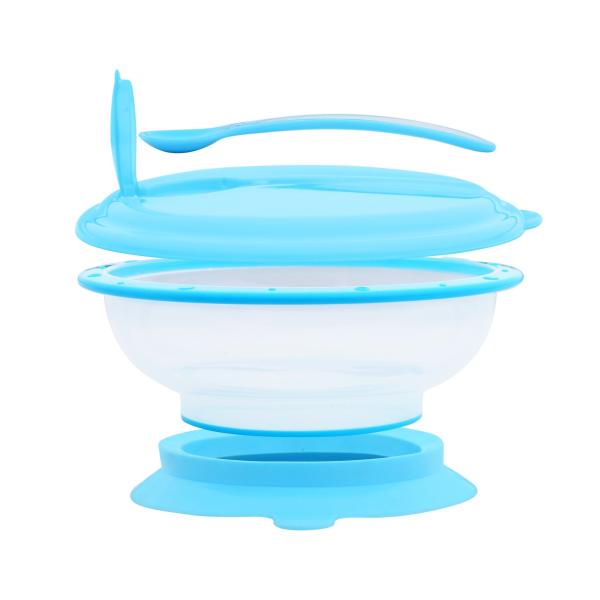 1st Step Microwave Friendly Feeding Bowl With Spoon Blue JioMart
