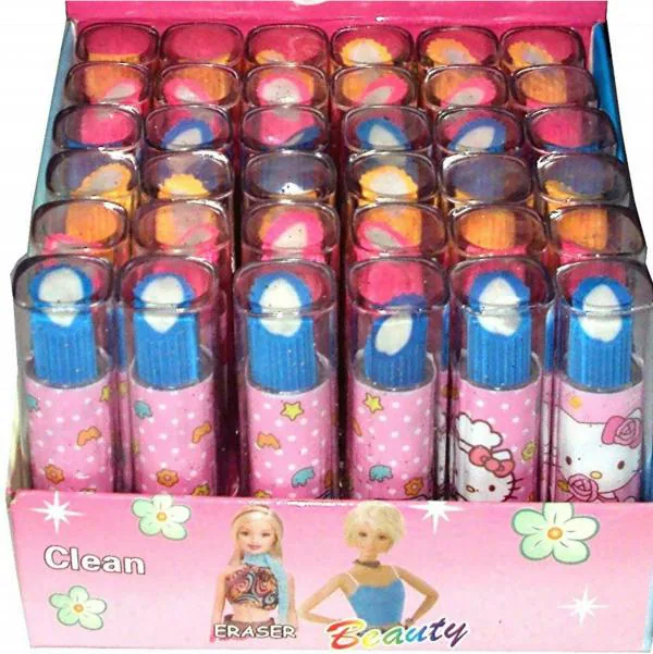 Bharja LIPSTICK Shaped Eraser Eraser (Set of 36, Multicolor) JioMart
