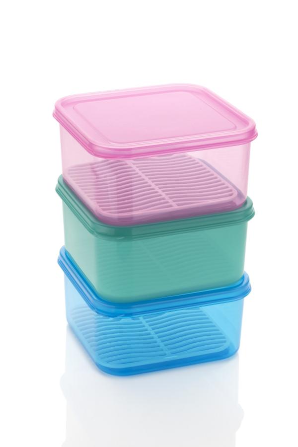 KAVYA Unbreakable Air Tight Square Plastic Containers Set for Kitchen