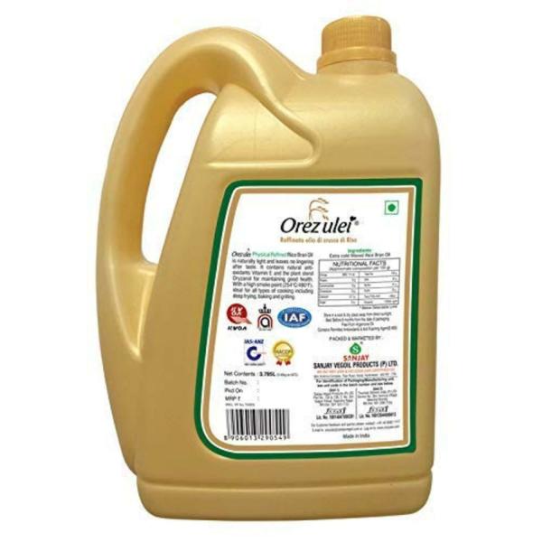 Orezulei Rice Bran Oil Physically Refined Rice Bran Oil Rice Bran Oil Cooking Oil (3.78L
