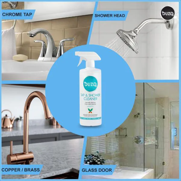 Duzo Tap & Shower Cleaner Spray Lime scale and Hard Water Stain Remover