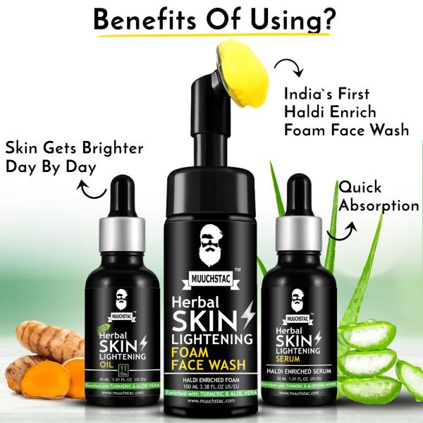 Muuchstac Skin Lightening Skin Care Combo Kit Enriched with Turmeric