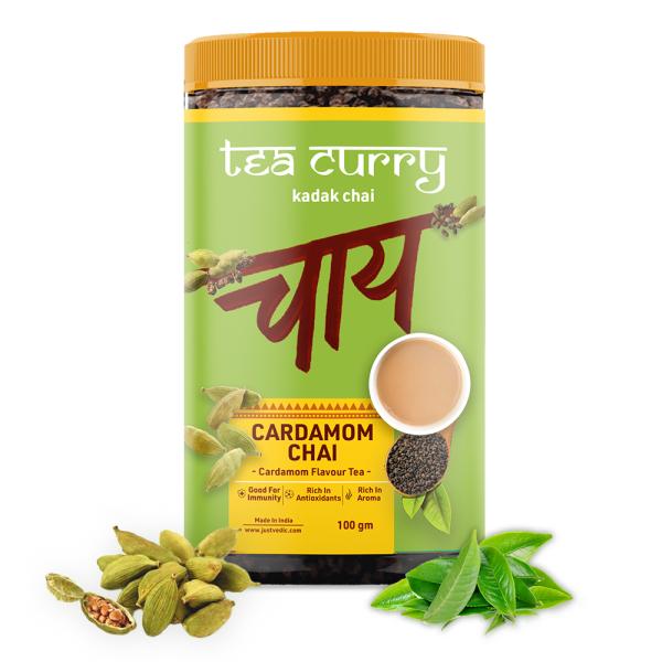 TEACURRY Cardamom Chai (100 gms) Elachi Tea for Immunity, Blood