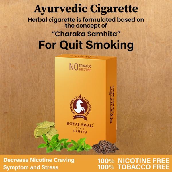 ROYAL SWAG Ayurvedic Herbal Cigarette Frutta Flavoured (40 Sticks) 100