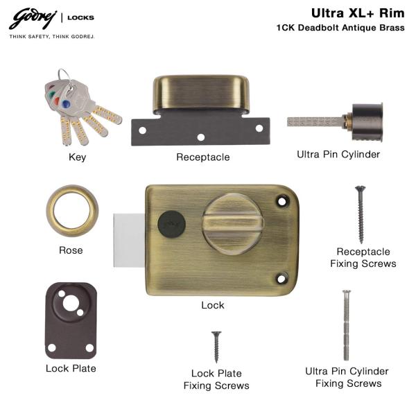 Godrej Locking Solutions And Systems Silver Alloy Steel Locks Ultra Xl