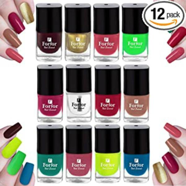 ForFor Multicolor Glossy Nail Polish 5 Ml (Pack Of 12) JioMart
