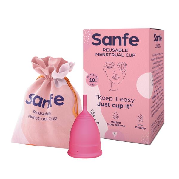 Sanfe Reusable Menstrual Cup with No Rashes, Leakage Or Odor Premium