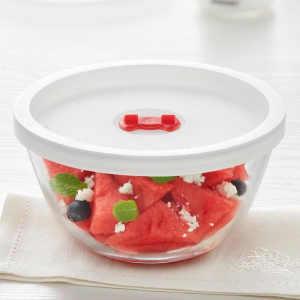 Borosil Glass Mixing & Serving Bowl With Lid, Oven & Microwave Safe
