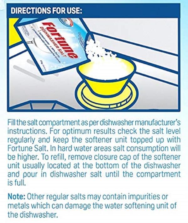 Fortune Dishwash Active Salt Detergent Powder 2 Kg (Pack of 3