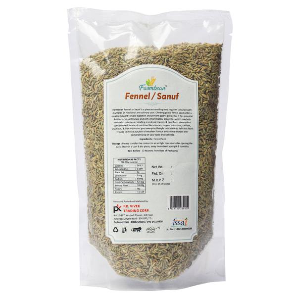 Farmbean Natural Fennel Seeds200gms Saunf Variyali Sauf Whole