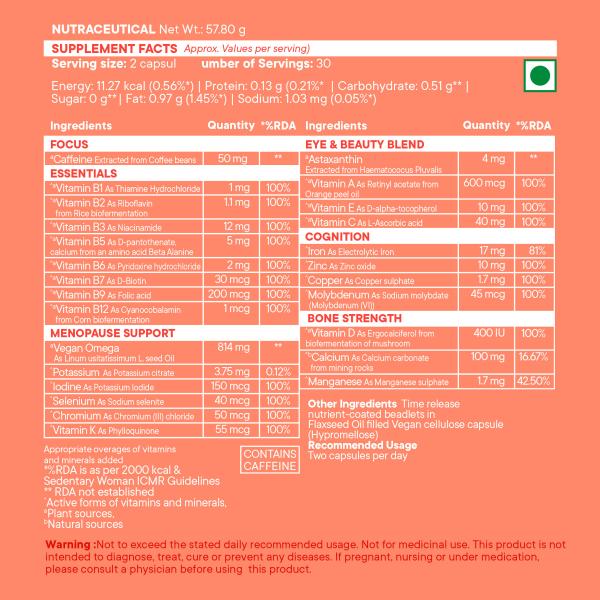 Wellbeing Nutrition Slow Multivitamin for Women 50+ (60 Capsules) JioMart