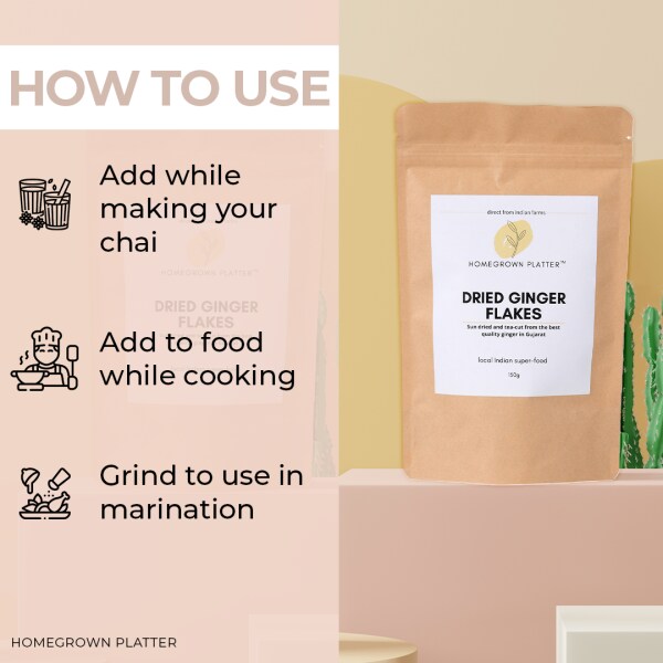Homegrown Platter Ginger Flakes for Chest Congestion 150g JioMart