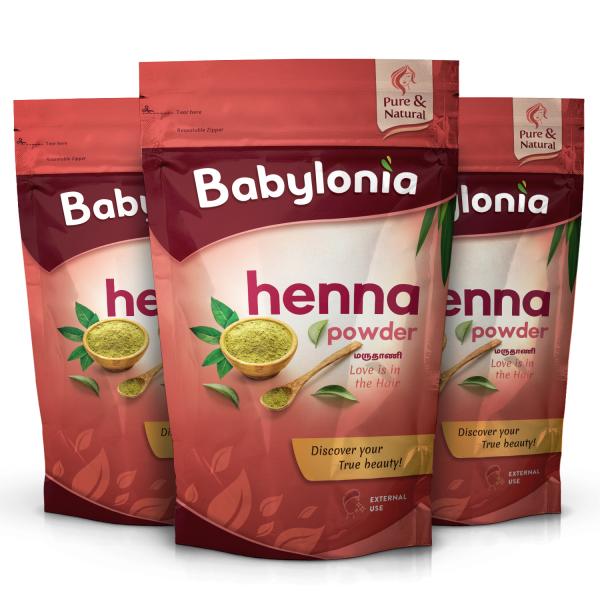 Babylonia Henna | Maruthani | Mehndi Powder for Skin and Hair colour, 100g  (Pack of 3) - JioMart