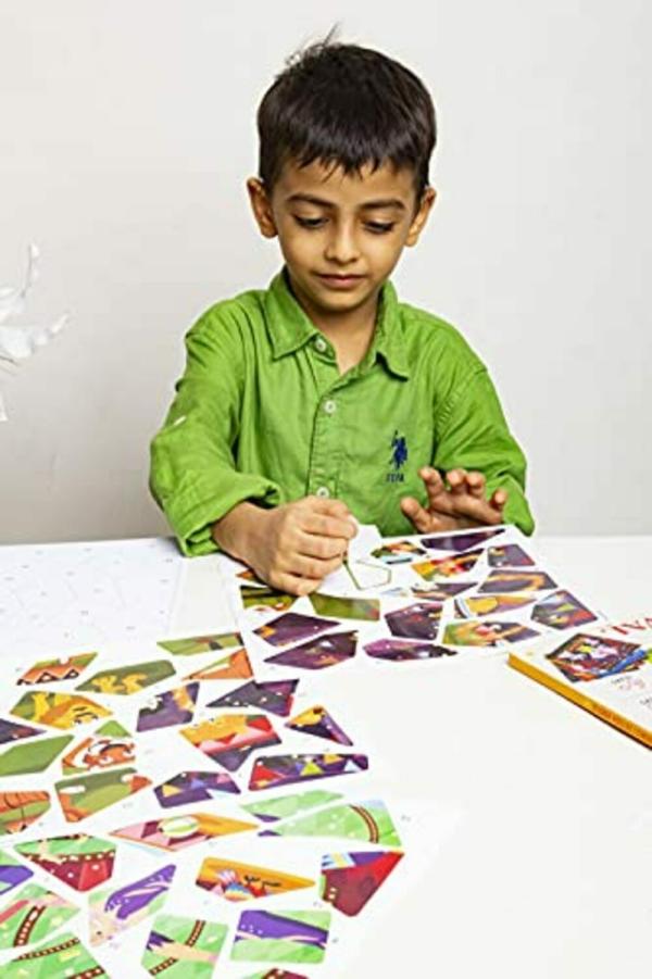 SmartCraft Carnival Sticker Puzzle with Set of 5 Jigsaw Puzzles