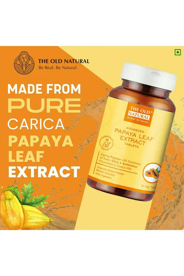 The Old Natural Papaya Leaf Extract Tablets for Blood Purification and
