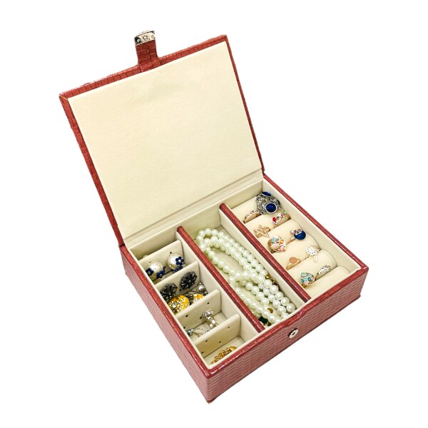 La Trove Luxury Premium Portable Jewellery Storage Box with Pocket