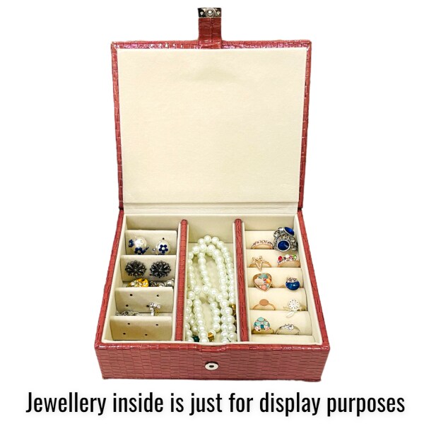 La Trove Luxury Premium Portable Jewellery Storage Box with Pocket