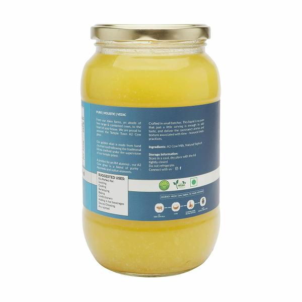 TEMPLE TOWN FARMS Pure Organic Vedic A2 Cow Ghee Ayurvedic Healthy