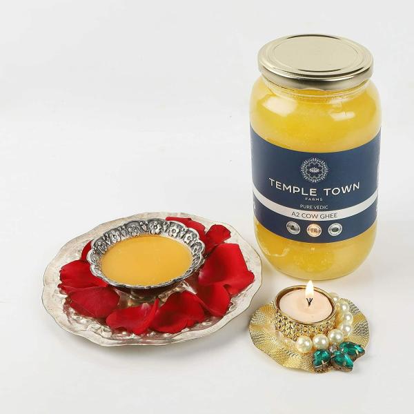 TEMPLE TOWN FARMS Pure Organic Vedic A2 Cow Ghee Ayurvedic Healthy