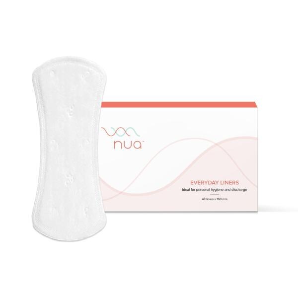 Nua Everyday Panty Liners RashFree and ToxinFree Pack of 48, 48pcs