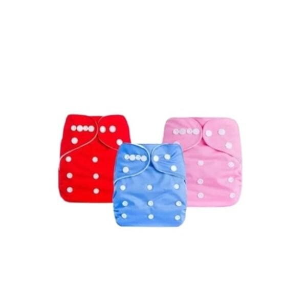 Chubby Cheeks Resuable & Adjustable Solid Cloth Diapers For Babies 3