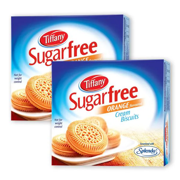 Tiffany Biscuits Sugar Free Orange Flavored Cream Sandwich Biscuits