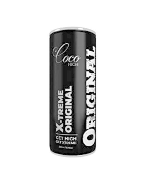 COCO HIGH Natural Energy Drink , 250 ml x 24 Cans , Carbonated Energy