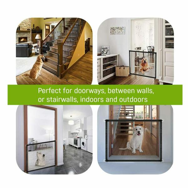 Safeokid Pet Safety Fence, Portable Folding Safety Mesh, Gate For Pets, Baby, 1.8 Meter, Large