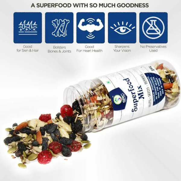 SRC CREATIONS Superfood Mix NutsSeedsBerries Mixture Ready to eat