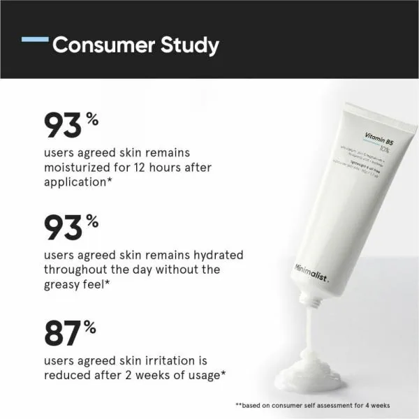 Minimalist Vitamin B5 10 Oil Free Moisturizer with Zinc, Copper